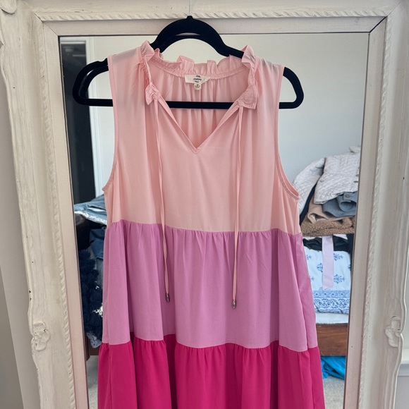 Entro Pink Ruffled Dress - Picture 3 of 4